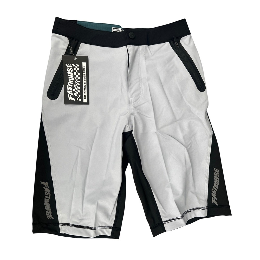 Fasthouse Crossline 2.0 MTB Shorts Mens‎ Size 28 Black Gray Riding Shorts NWT